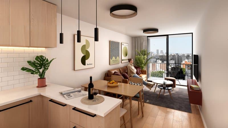 Venta apartamento monoambiente Cordón Now Salterain