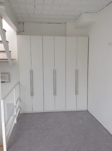 dormitorio y placares loft